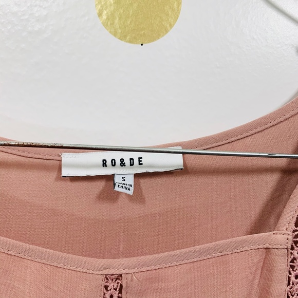 Ro&De Blush Eyelet Boho Tunic; S - Picture 9 of 10